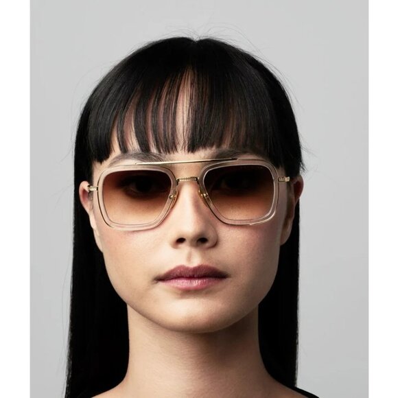 NEW DITA SUNGLASSES GOLD GREY AVIATOR UNISEX EYEWEAR DITA FLIGHT-006-7806-C - Picture 2 of 4